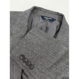 Joseph & Feiss Sport Coat‎ 43R Gray Herringbone Lambswool Blazer Jacket
